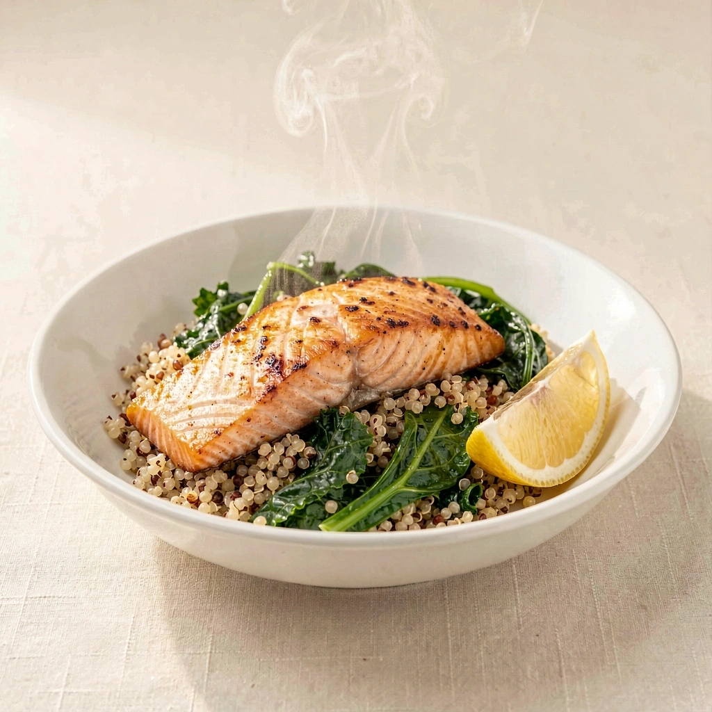 Salmón con quinoa
